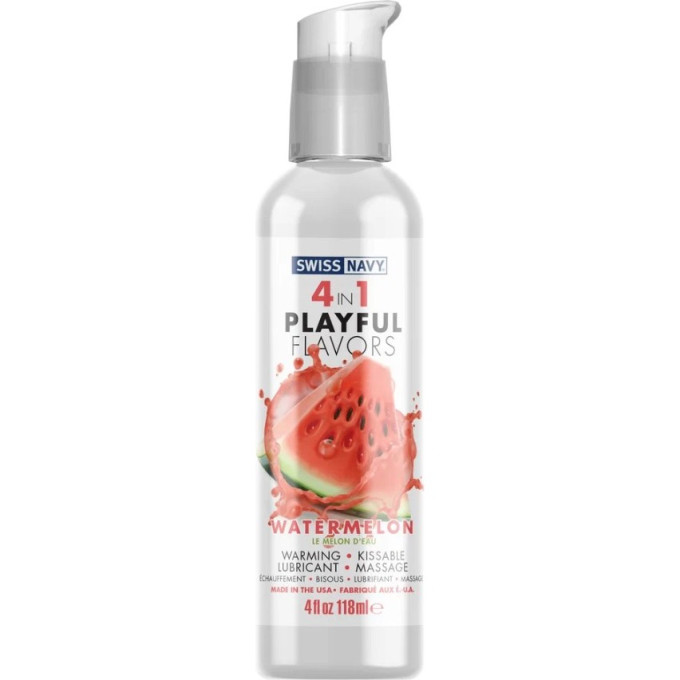 Массажный гель для тела SWISS NAVY PLAYFUL FLAVORS 4 в 1 , Арбуз, 118 мл