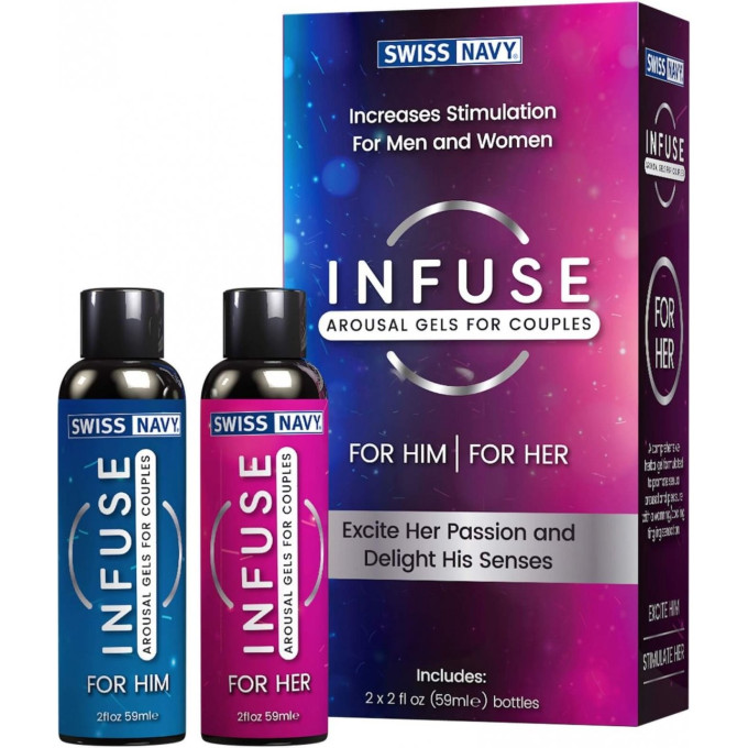 Возбуждающие гели для пар SWISS NAVY INFUSE Arousal Gels for Couples
